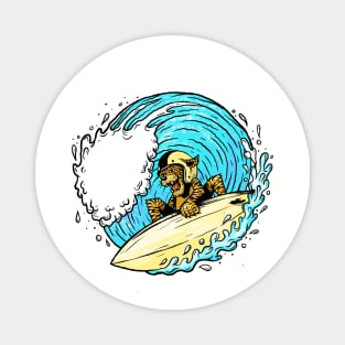 Tiger surfing Magnet